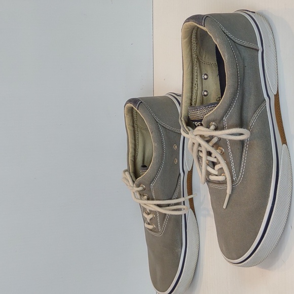 Sperry Topsider Men's Grey Halyard CVO Lace Up Saltwashed Sneaker - Picture 5 of 13